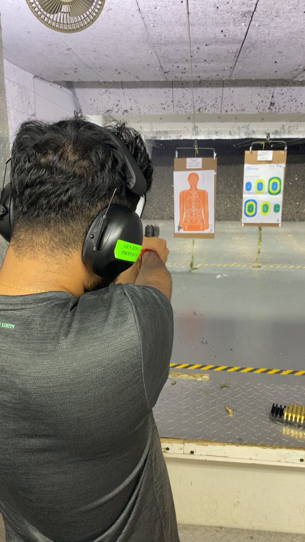 Student firing at multiple targets during Level III qualification